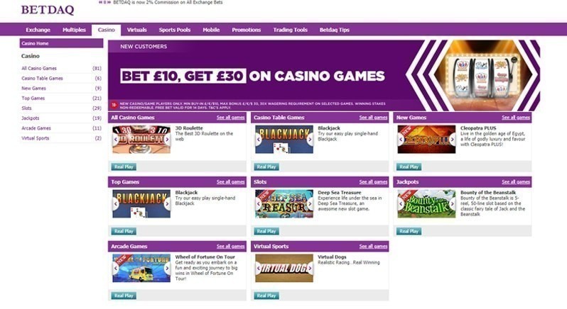 Betdaq Casino Welcome Offer