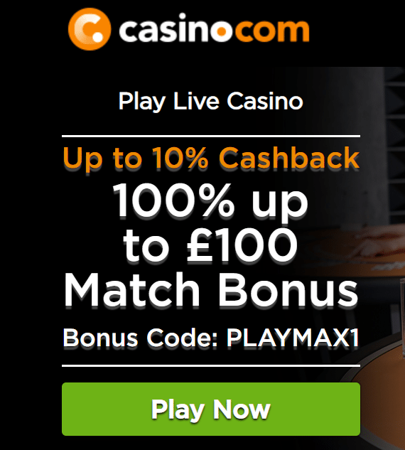 Casino.com promo code SPINMAX