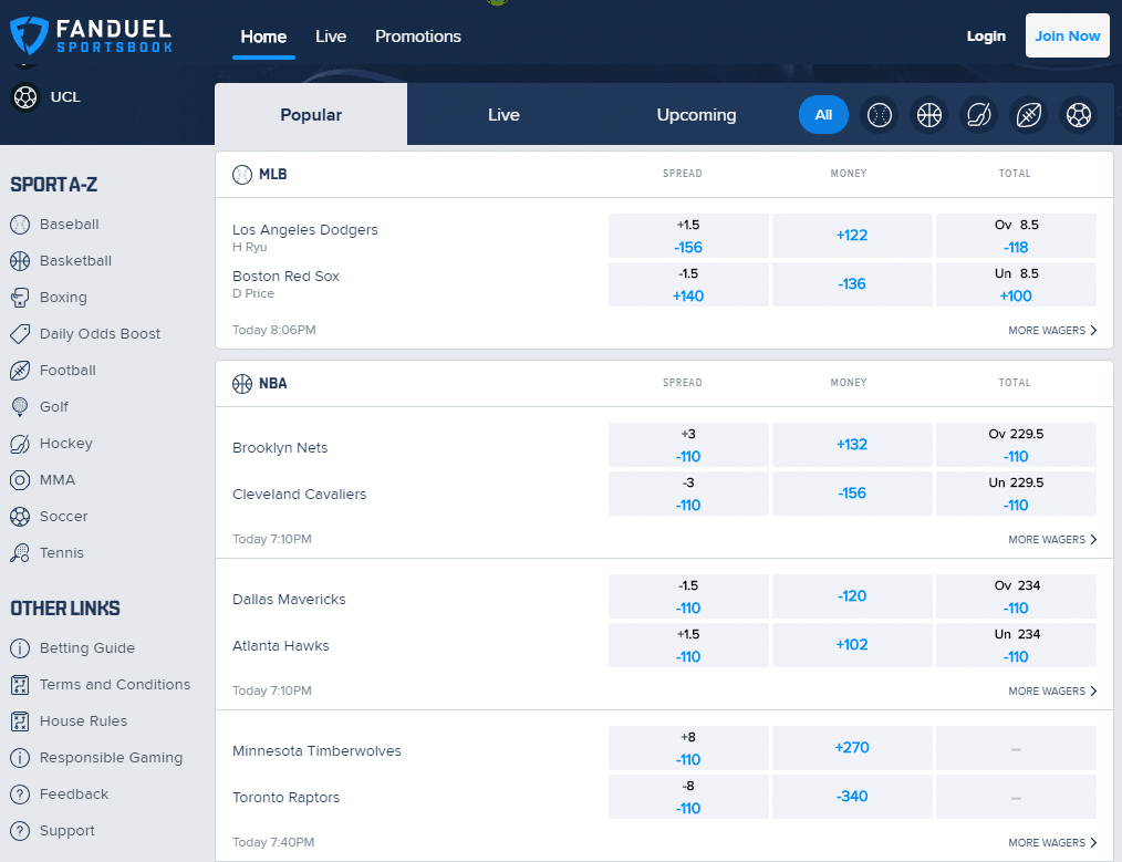 custom parlays fanduel sportsbook